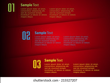 colorful modern design text box template for website, labels, numbers.