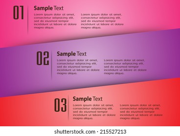 colorful modern design text box template for website, labels, numbers.
