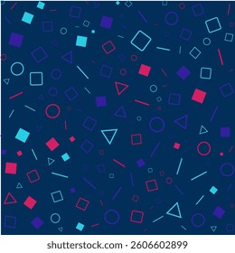 Colorful Modern Explosion.Abstract geometric line pattern seamless diagonal line on blue background. Vector design.