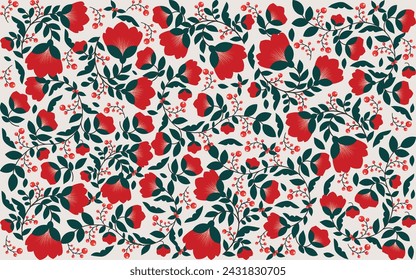 Colorful modern floral pattern design.