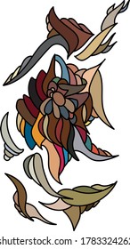 Colorful modern flow posters. Liquid Wave shape with a slight touch of hewn and plant shapes. Design art for your design project.