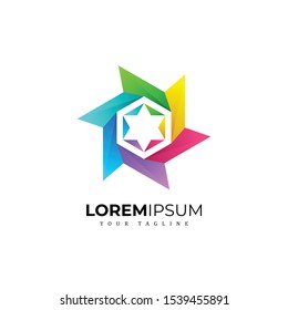 Colorful Modern Flower Logo Premium