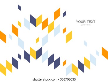 Colorful modern geometric abstract background template with designed ornament shapes. Vector pattern abstraction beautiful illustration with place for your text. Poster, business card, book, banner.
