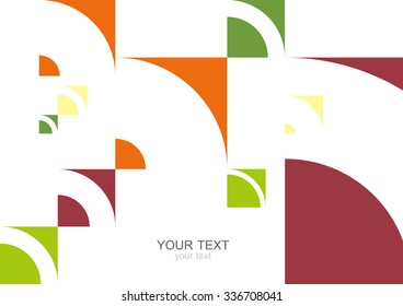 Colorful modern geometric abstract background template with designed ornament shapes. Vector pattern abstraction beautiful illustration with place for your text. Poster, business card, book, banner.
