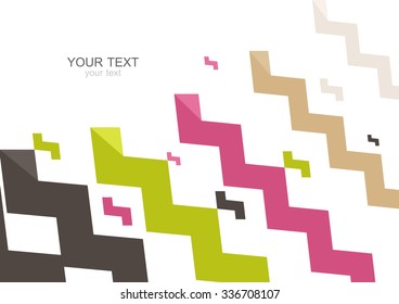 Colorful modern geometric abstract background template with designed ornament shapes. Vector pattern abstraction beautiful illustration with place for your text. Poster, business card, book, banner.

