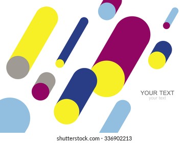 Colorful modern geometric abstract background template with designed ornament shapes. Vector pattern abstraction beautiful illustration with place for your text. Poster, business card, book, banner.