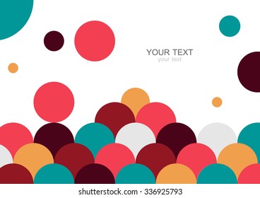 Colorful modern geometric abstract background template with designed ornament shapes. Vector pattern abstraction beautiful illustration with place for your text. Poster, business card, book, banner.