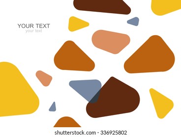 Colorful modern geometric abstract background template with designed ornament shapes. Vector pattern abstraction beautiful illustration with place for your text. Poster, business card, book, banner.