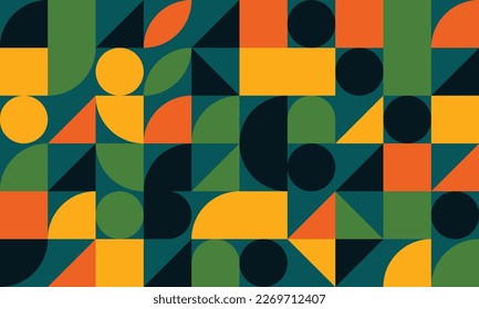 Colorful Modern Geometric Shapes Abstract Art: Vibrant Designs for High-Quality Printing Projects