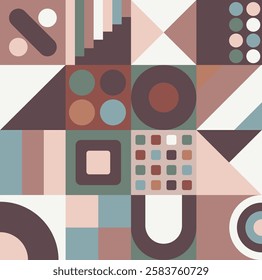 Colorful modern geometric shapes. Abstract art. Bright design for your projects. EPS 10.