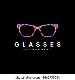 Colorful Modern Glasses Logo Design Template - Vector 