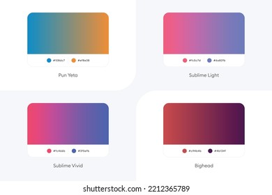 Colorful Modern Gradient Covers Template Set-012