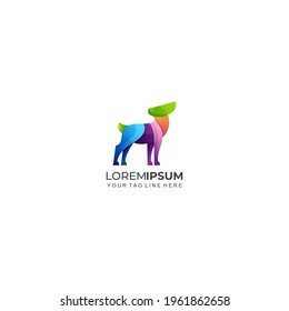 plantillas de logotipo de ciervos degradados modernos y coloridos