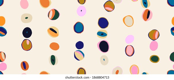Colorful modern hand drawn trendy abstract pattern. Creative collage seamless pattern design. 