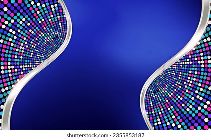 Medio tono hexagonal moderno y colorido sobre un fondo azul. Plantilla gráfica creativa abstracta