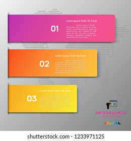 Colorful Modern  infographic 3 options. , steps, parts. Can be used for workflow layout, diagram, step by step infographics, graph, chart, diagram, web design.