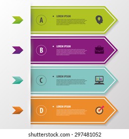 Colorful modern infographic banner. Origami style template. Vector