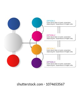 colorful modern infographic chart data diagram elements illustration vector isolated