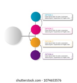 colorful modern infographic chart data diagram elements illustration vector isolated