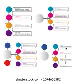 colorful modern infographic chart data diagram elements illustration vector isolated