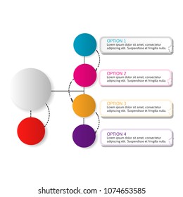 colorful modern infographic chart data diagram elements illustration vector isolated
