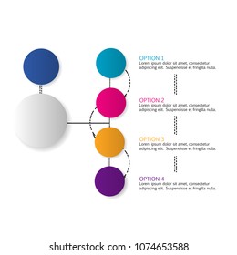 colorful modern infographic chart data diagram elements illustration vector isolated