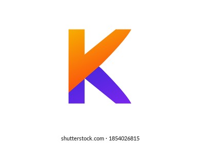 colorful modern Letter k logo design template elements. UI iconic k logo.