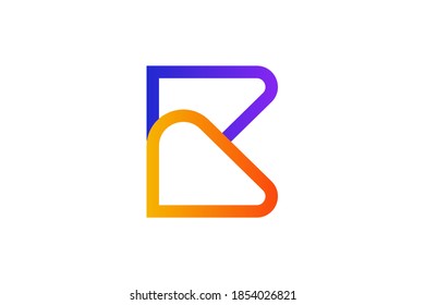 colorful modern Letter k logo design template elements. UI iconic k logo.