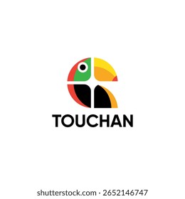 A colorful and modern logo featuring a stylized toucan bird. The design is vibrant and eye-catching, making it ideal for businesses looking for a unique and memorable brand identity.