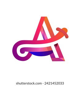A colorful and modern logo with interlocking geometric shapes. Suitable for creative, tech, or design brands.
