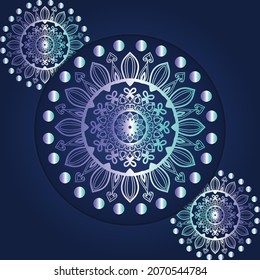 Colorful Modern Mandala Design Illustration