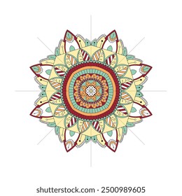 Colorful and modern mandala design for your design.