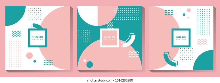 Colorful Modern Memphis Art Background