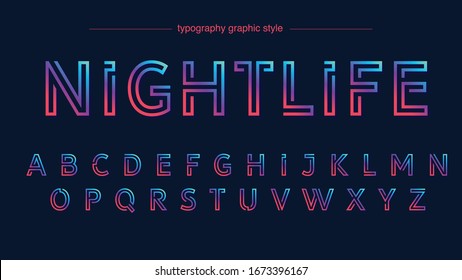 Colorful Modern Neon Lights Typography Artistc Text Effect
