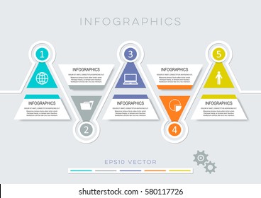 Colorful modern options banners infographic vector design template