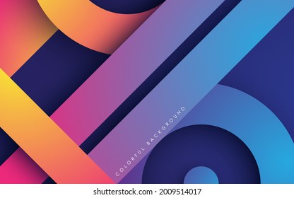 Colorful modern overlaping layers background