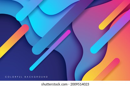 Colorful modern overlaping layers background