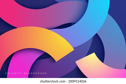 Colorful modern overlaping layers background