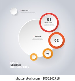 Colorful Modern Paper Cut Style Infographics Design - Minimalist Geometric Shapes, Circles