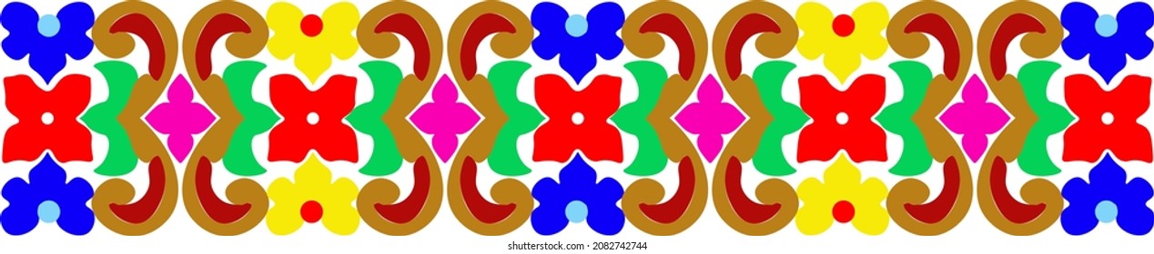colorful modern pattern.can be repeated. border