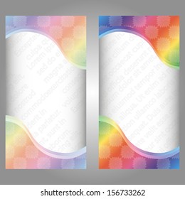 colorful modern postcard booklet for advertising or invitations