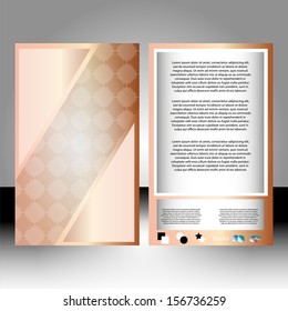 colorful modern postcard booklet for advertising or invitations