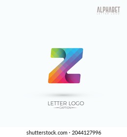 Colorful Modern Professional Educational Origami Curvy Z Logo