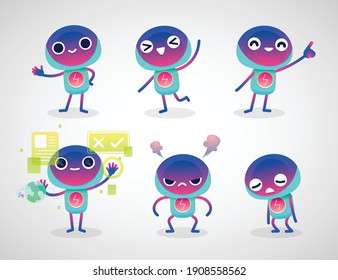 cute alien mascot character design 3809251 Vector Art at Vecteezy