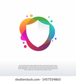 Colorful Modern Shield logo template, Security logo symbol, Logo symbol icon