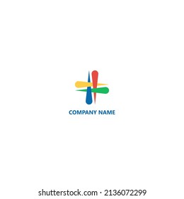 Concepto de diseño de logotipos coloridos, modernos, sencillos y limpios