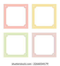 Colorful, modern, simple, trendy web and app frame design template illustration set.