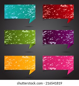 colorful modern speech bubble template for website computer graphic and internet, text box. 