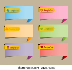 colorful modern speech bubble text box template for website and graphic, icon. 