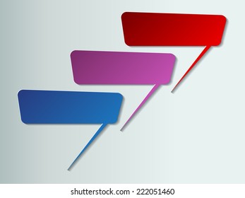 colorful modern speech bubble text box template for website computer graphic and internet, numbers. label.